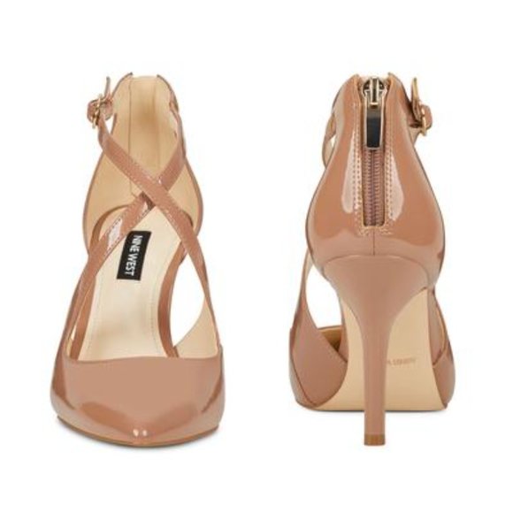 Nine West Medium Natural Patent Dress Pumps - Picture 5 of 6
